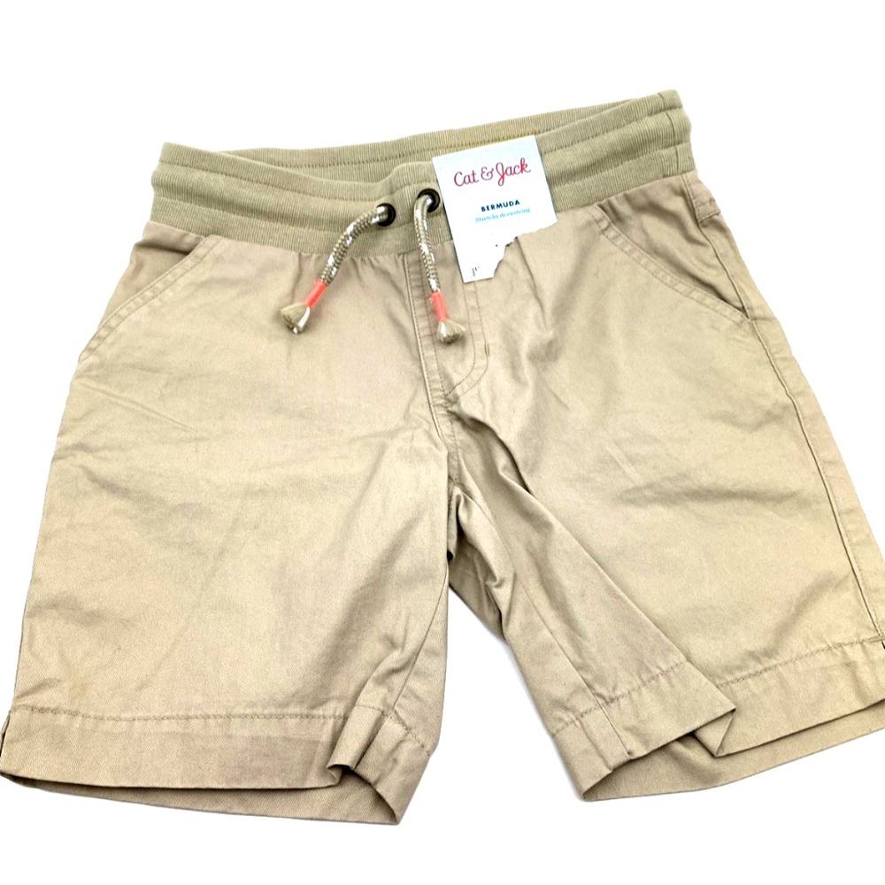 Cat & Jack Girls Shorts Size Small 6/6x Bermuda Drawstring Stretchy Pockets